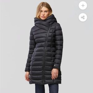 Soia & Kyo Karelle Lightweight Down Coat with Asymmetrical Closure - Size S